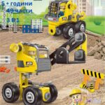 STEM Конструктор 3 в 1 жълти машини, Build & Play - Image 6