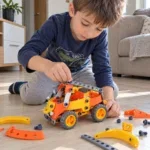 Дете сглобява джип от STEM Конструктор Technik 5 в 1