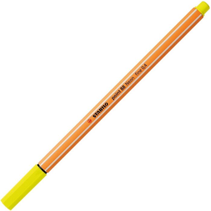 Тънкописец, Stabilo, Point 88 fine 0.4, Неоново жълт Тънкописец Point 88 fine 0.4 Неоново жълт, Stabilo
