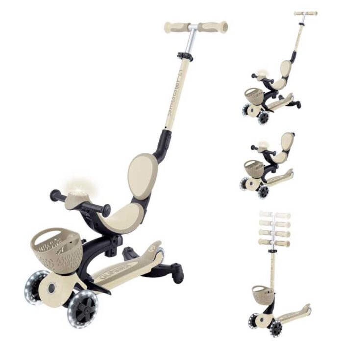 trotinetka-5-v-1-globber-baby-learn-360-flash-lights-bezova-692a78df4cdf8 Тротинетка с родителски контрол Baby Learn 360 бежова, Globber