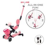Тротинетка Baby Learn 360 Flash Lights розова, Globber - Image 9