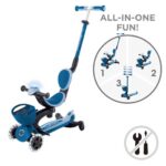 Тротинетка Baby Learn 360 Flash Lights синя, Globber - Image 8