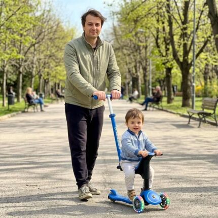 Тротинетка Go Up Sporty Lights 360 4 в 1 синя, Globber