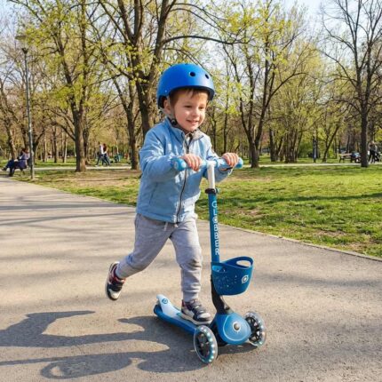 Тротинетка Baby Learn 360 Flash Lights синя, Globber
