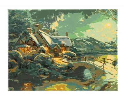 Творчески комплект рисуване по номера Коледна лунна светлина, Craft Buddy
