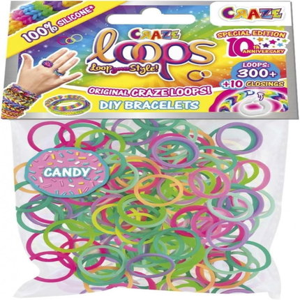 Творчески комплект Loops гривни, 300 ластика, Craze