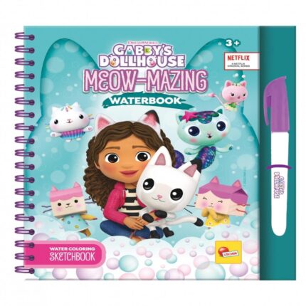 Книжка с вода Gabby's Dollhouse Meow Mazing, Lisciani