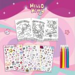 Творчески комплект Hello Kitty Книжка за оцветяване със стикери, Lisciani - Image 3