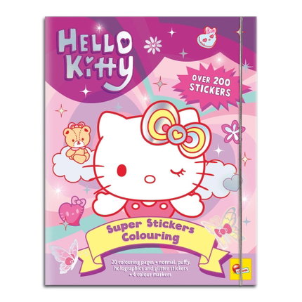 Творчески комплект Hello Kitty Книжка за оцветяване със стикери, Lisciani