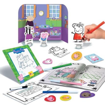 Творчески комплект Peppa Pig 2 в 1 раница с комплект за рисуване, Lisciani