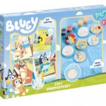 Творчески комплект Bluey 2 в 1 Гипсови фигурки и картички, Totum