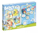 Творчески комплект Bluey 2 в 1 Гипсови фигурки и картички, Totum