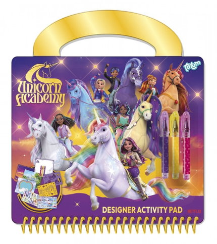 Творчески комплект Unicorn academy Книжка с активности, Totum