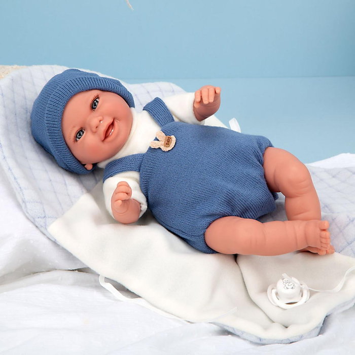 usmixnata-kukla-bebe-s-tiemnosinyo-kostiumce-i-odeialce-realno-teglo-35-sm-692a785916d0e Усмихната кукла бебе с реално тегло Arias