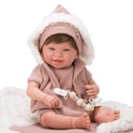 Усмихната кукла бебе Химена с чанта за носене, 45 см, Arias - Image 4