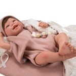 Усмихната кукла бебе Химена с чанта за носене, 45 см, Arias - Image 5