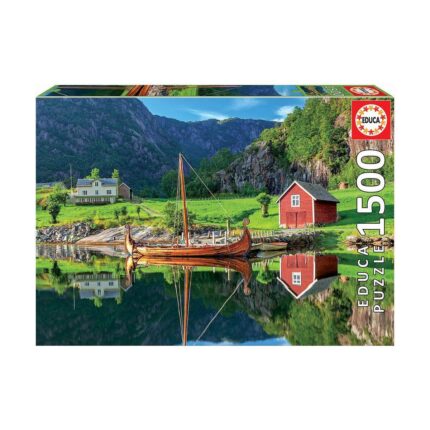 Пъзел Викингски кораб 1500 части, Educa