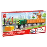 Железопътен комплект с кран, Hape - Image 6
