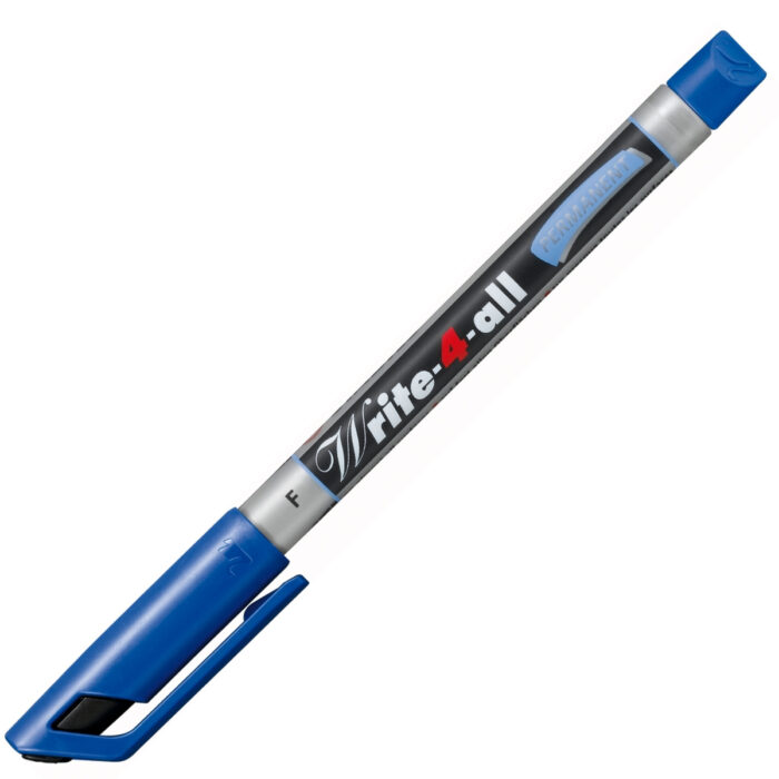 156-41 Перманентен маркер, Stabilo, Write-4-All, Фин писец F, Син - Image 1