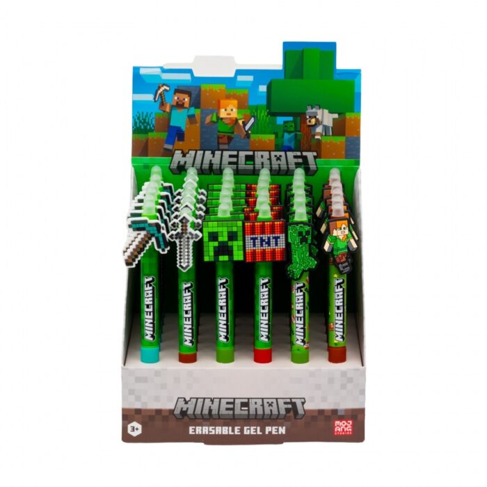 201026051_9 Изтриваема химикалка с гумен захват, Astra, MINECRAFT, Автоматична - Image 1