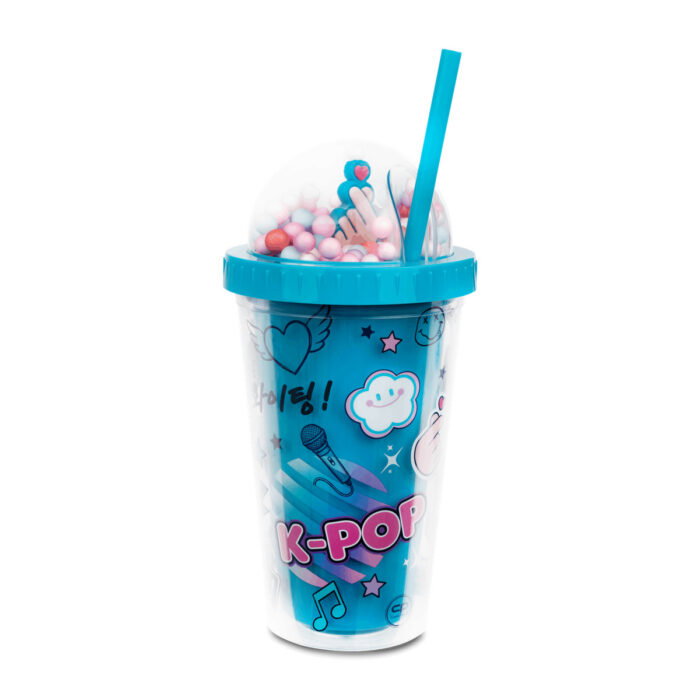 Чаша със сламка CoolPack K-POP Bright, 450 мл Чаша със сламка CoolPack K-POP Bright