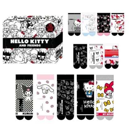 Подаръчна кутия с чорапи Cerda Hello Kitty, 12 чифта, размер 35/41