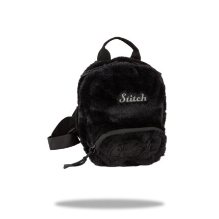Пухкава мини раница CoolPack Stitch, Fluffy Black