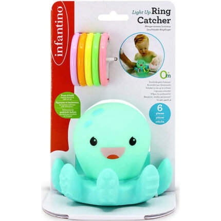 Сензорна играчка със светлини и рингове, Infantino, Октопод