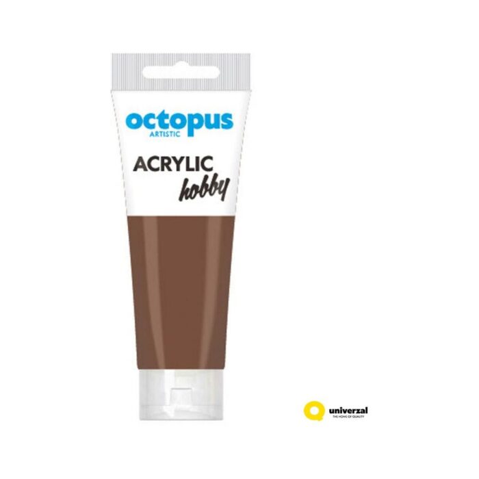 Акрилна боя Octopus Hobby, в тубичка 75 мл, кафява Акрилна боя Octopus Hobby, в тубичка 75 мл, кафява