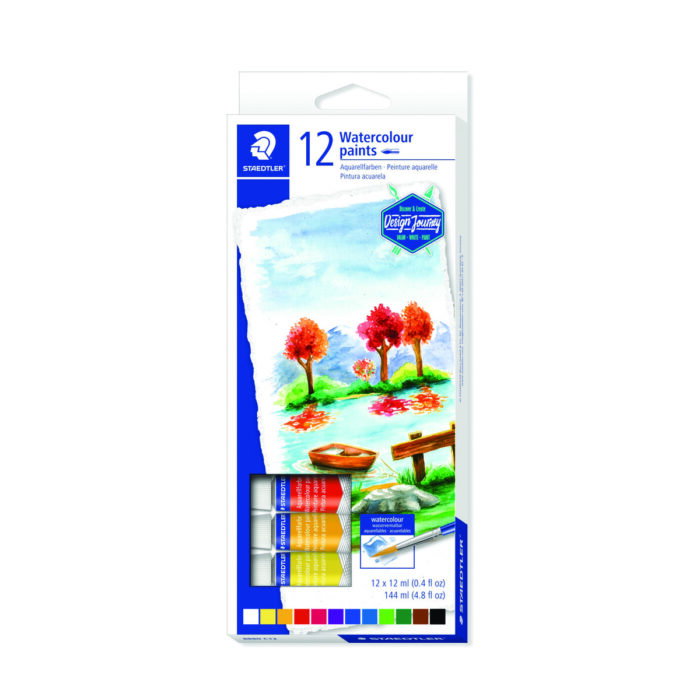 Акварелни бои Staedtler Design Journey, 12 цвята x 12мл Акварелни бои Staedtler Design Journey, 12 цвята x 12мл
