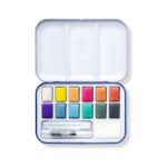 Акварелни бои Staedtler DJ, 12 цвята с четка