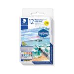 Акварелни бои Staedtler DJ, 12 цвята с четка