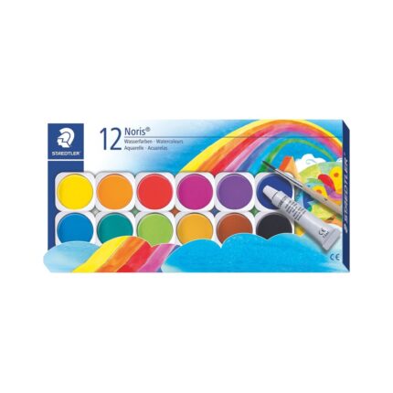Акварелни боички Staedtler Noris 888, 12 цвята в кутия