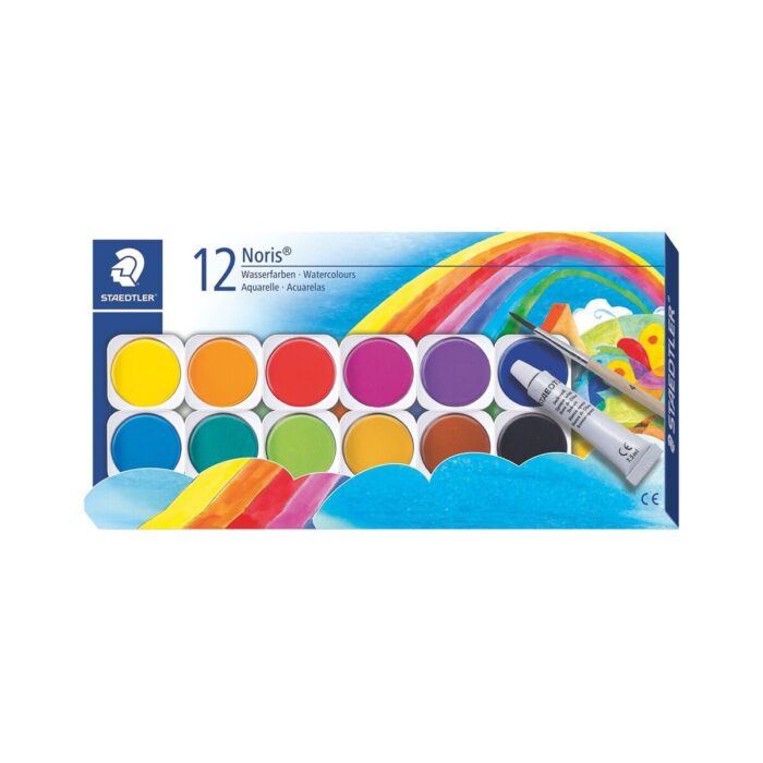 Акварелни боички Staedtler Noris 888, 12 цвята в кутия Акварелни боички Staedtler Noris 888, 12 цвята в кутия