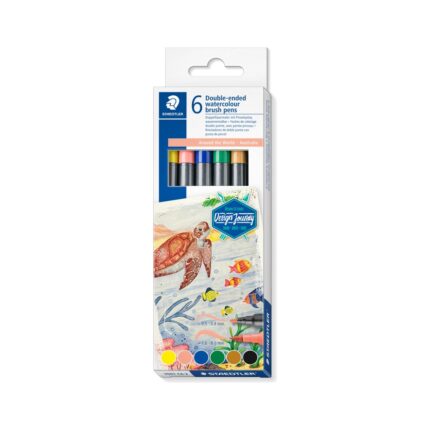 Акварелни флумастри Staedtler DJ, двувърхи, 6 цвята, Australia