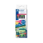 Акварелни флумастри Staedtler DJ, двувърхи, 6 цвята, Europe
