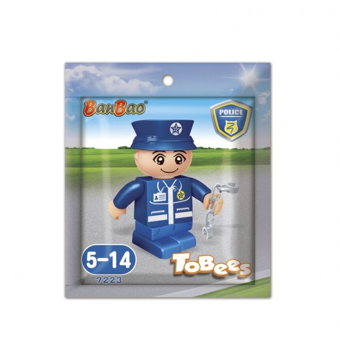 banbao-7223-31 Конструктор, BanBao, Мини фигурка, Полицай, 4 см - Image 1