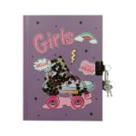 Бележник с катинарче, 13х18см, 80л, Girls