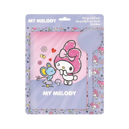 Бележник с катинарче и химикалка, 12x18 см, 60л, My melody