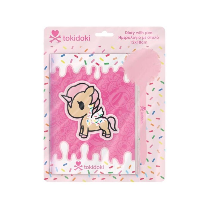 Бележник с катинарче и химикалка, 12x18 см,60л, Tokidoki Бележник с катинарче и химикалка, 12x18 см,60л, Tokidoki