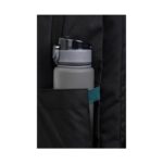 Бизнес раница CoolPack Volve Grey Green, страничен джоб с бутилка отблизо