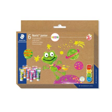 Боя Noris Junior 8816 finger paint, 6 неонови цветове