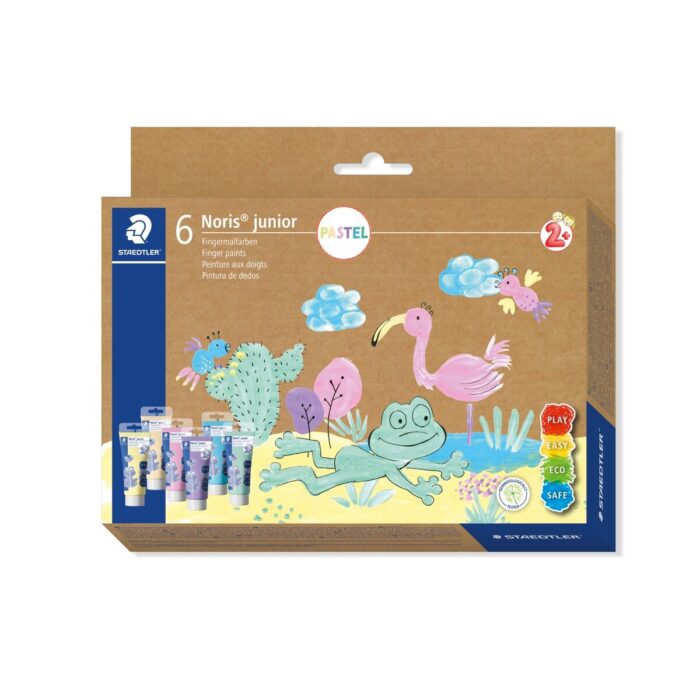 Боя Noris Junior 8816 finger paint, 6 пастелни цветове Боя Noris Junior 8816 finger paint, 6 пастелни цветове