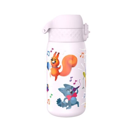 Бутилка за вода Ion8 Print, метална, 400мл, Animal Band