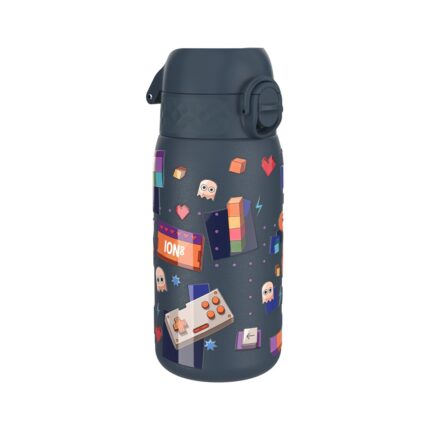 Бутилка за вода Ion8 Print, метална, 400мл, геймър