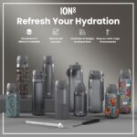Бутилка за вода Ion8 Print, метална, 600мл, геймър 2