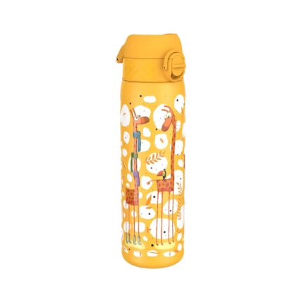 Бутилка за вода Ion8 Print, метална, 600мл, Giraffes