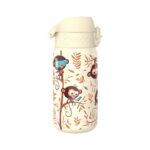 Бутилка за вода Ion8 Print, метална, 400мл, Monkeys