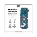 Бутилка за вода Ion8 Print, рециклирана пластмаса 350мл, горски животни