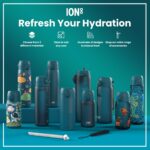 Бутилка за вода Ion8 Print, рециклирана пластмаса 350мл, горски животни